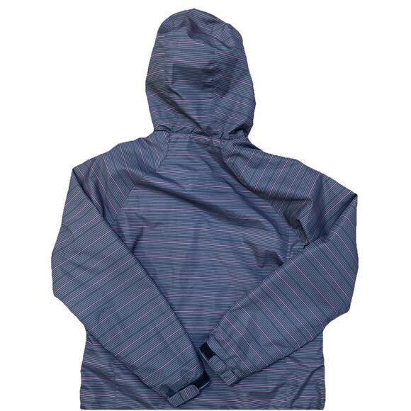 New Balance Women’s Windbreaker Jacket L Performance Striped Grey Red Jogging L - Picture 13 of 13